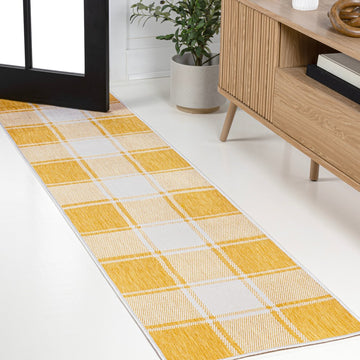 Sabine Traditional Farmhouse Bold Gingham Area Rug